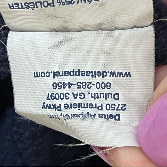 Delta Fleece Sweatshirt Adult XL Blue Y2K Bart Simpson Wutang Tupac Biggie - Picture 7 of 13